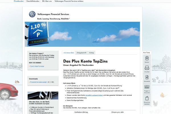 Volkswagen Bank Tagesgeld